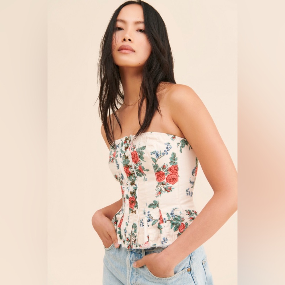 Free People Lights Out Corset | color: antique combo | XS